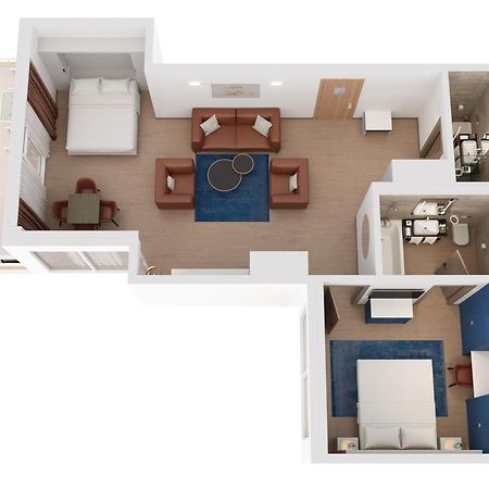 Hilton Rijeka Costabella Beach Resort And Spa Bagian luar foto A 3D floorplan of a typical hotel room