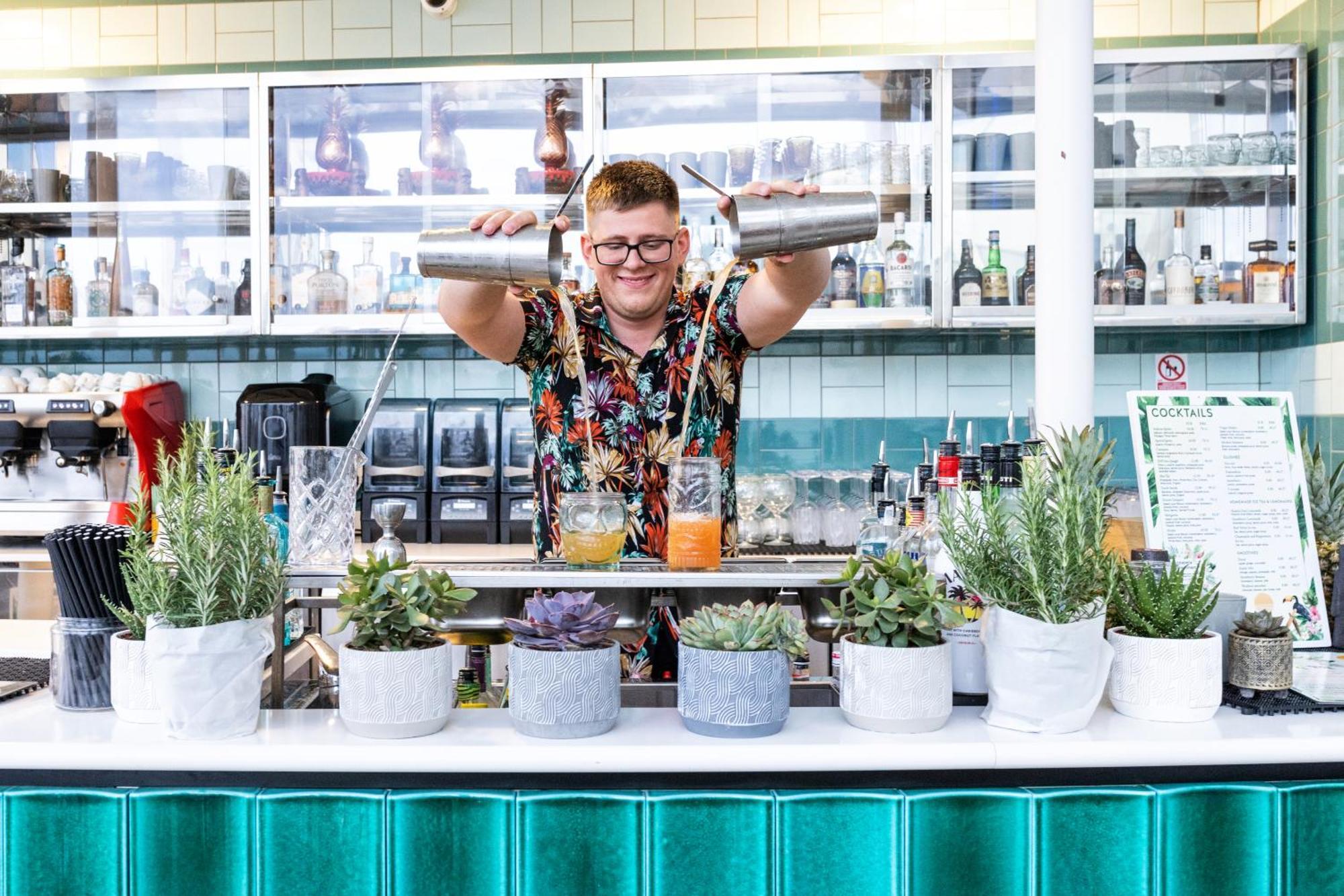 Hilton Rijeka Costabella Beach Resort And Spa Bagian luar foto A bartender at work