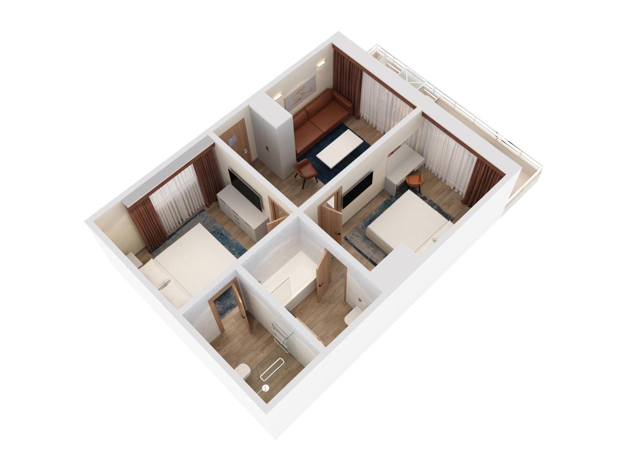 Hilton Rijeka Costabella Beach Resort And Spa Ruang foto 3D floor plan