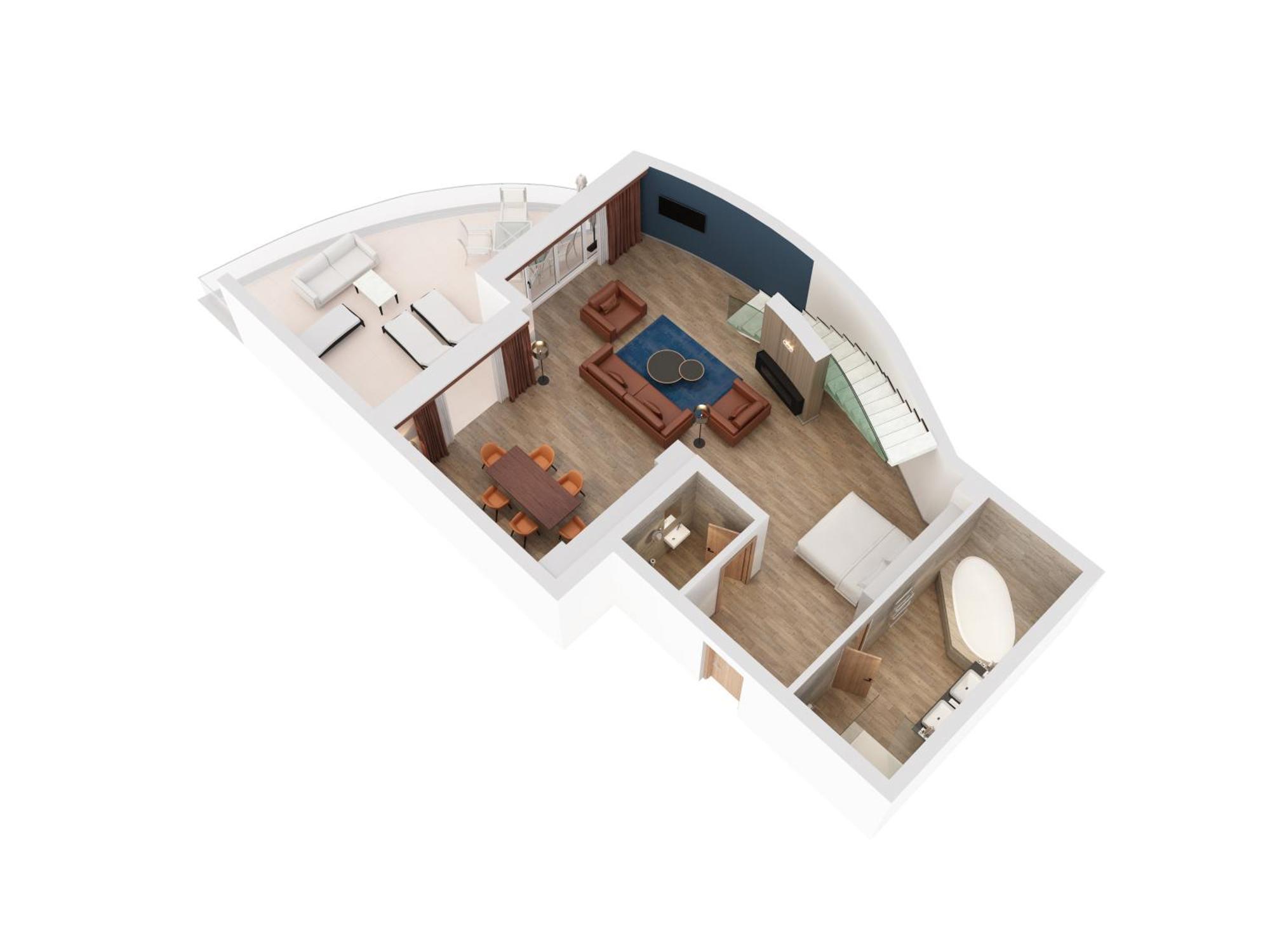 Hilton Rijeka Costabella Beach Resort And Spa Ruang foto 3D floor plan