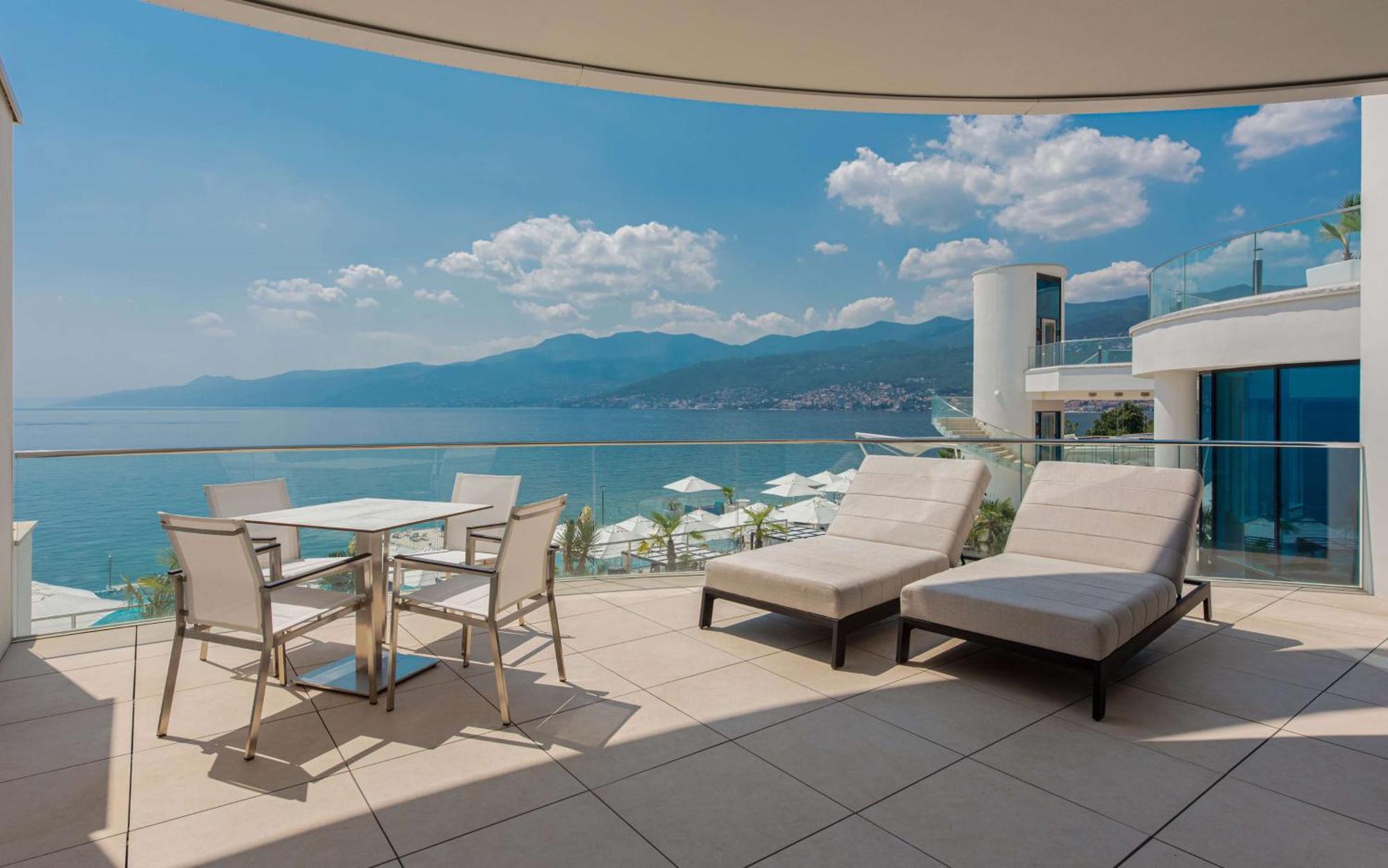 Hilton Rijeka Costabella Beach Resort And Spa Bagian luar foto View from the hotel