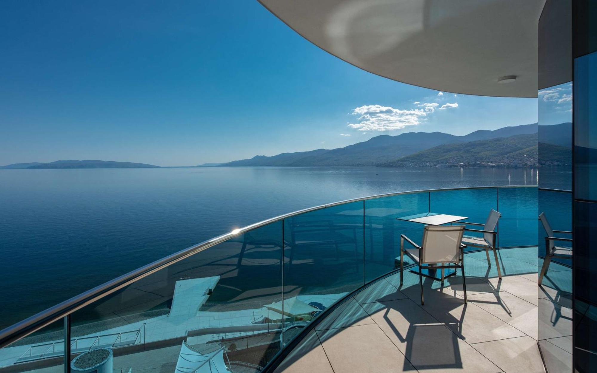 Hilton Rijeka Costabella Beach Resort And Spa Bagian luar foto View from the balcony of a suite